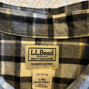 L.L. BEAN SZ LARGE - REG WARM COTTON FLANNEL LS SHIRT
